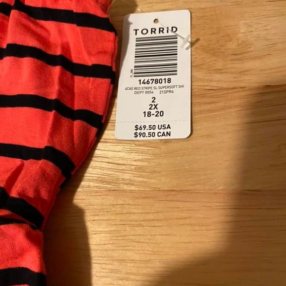 NWT Torrid Size 2 (18-20) Sleeveless Striped Dress - Pink with Black Stripes - Picture 4 of 4